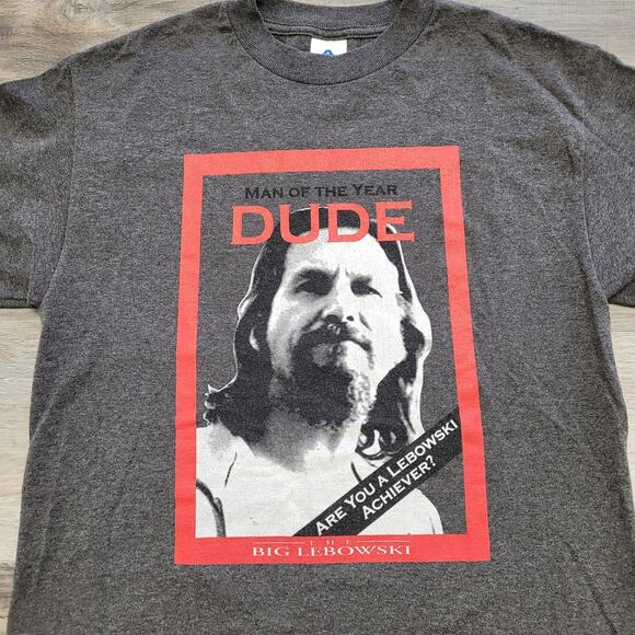 Vintage y2k Alstyle Apparel & Activewear Gray Mens M Big Lebowski Graphic Tshirt - Picture 2 of 8
